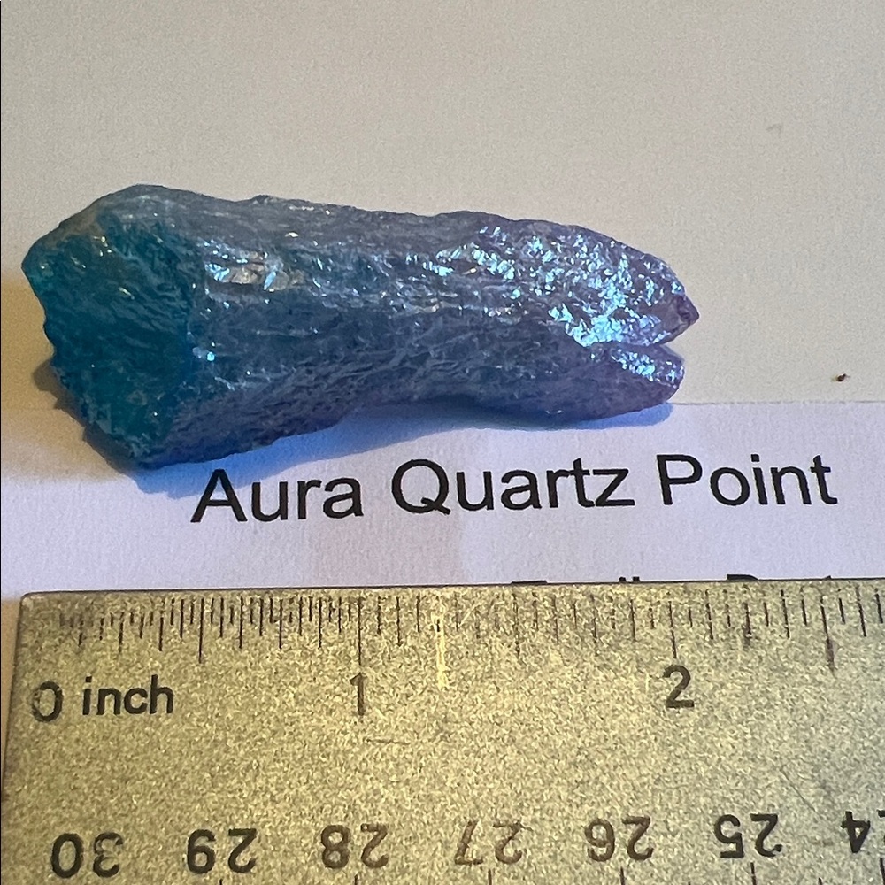 Aura quartz point Iridescent Blue Decorative Stone